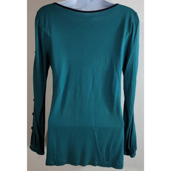 Soft Surroundings Green Black Lace Bodice With Crochet XS Button Shoulders Soft - Picture 5 of 6